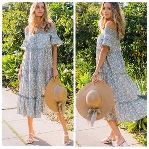 45 Hippie Boho Chic Off The Shoulder Floral Midi Dress